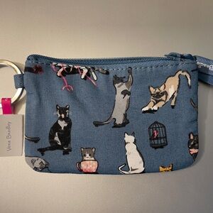 Vera Bradley Cat’s Meow Zip ID Case Coin Purse Wallet